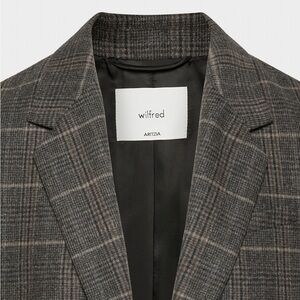 Aritzia Wilfred Herringbone Wool Blazer